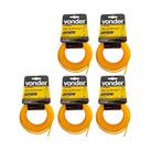 Fio nylon cortador grama 2,4 mm redondo 5 rolos - Vonder