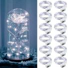 Fio prateado Fairy Lights ZGWJ operado por bateria de 2 m 20 LED