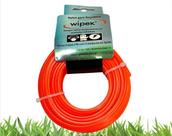 Fio Roçadeira Nylon 100% Virgem 3mm Quadrado Rolo 15 metros