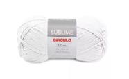 FIO SUBLIME CÍRCULO COR 0010 BRANCO 100 GR - Ideal para Tricô e Crochê