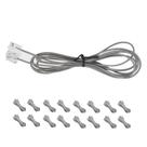 Fio Telefonico Cabo RJ11 Kit 50 uni 1 Metro e 60cm Telefone Fax Fixo Extensao Fino Resistente