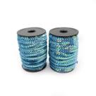 Fio Trançado Lantejoula Azul Irisado 6mm 50m 150g Fio Trançado Lantejoula Azul Irisado 6mm 50m 150g