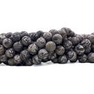 Fios de Conta Pedra Jaspe Cinza (10mm) pedras naturais