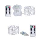 Fios De Luz LED Prateados De 5M, 10M E 20M Com Controle Remoto USB Para Decoração De Casamento,