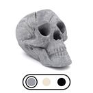Fire Pit Skull Log OSKER Ceramic à prova de fogo 23 cm cinza