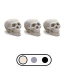 Fire Pit Skull Log OSKER Mini 3 Ceramic à prova de fogo bege claro
