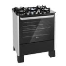Fischer fit line 5 bocas gás silver com visor e mesa de vidro