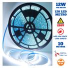 Fita 120 LED's 220V 10 Metros IP44 3528 12W 6500K Liga Direto