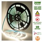 Fita 192 LED's 220V 10 Metros IP44 3528 18W 4000K Liga Direto