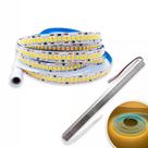 Fita 240 LED 3528 IP20 Sem Silicone 5 Metros Luz 3.000 K Com Fonte 10 Amperes Slim Luz Quente