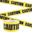 Fita 25m caution policial decoração festa halloween adesiva