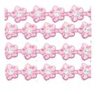 Fita abs flor c/strass 10mm cor 95 rosa bebê metro