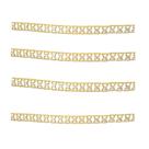 Fita abs laço c/strass 12mm cor ouro metro