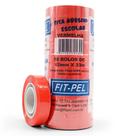 Fita adesiva 12 mm x 33 m com 10 peças Fit-Pel (Vermelho)