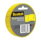 Fita adesiva 3M Scotch Expressions Ruler Print amarela