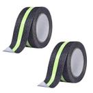 Fita Adesiva Antiderrapante Kit 2 Uni Refletiva 5 Metros Neon Fluorescente Antiqueda Acidente Piso Escada Degrau Chao