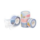 Fita Adesiva BRW Washi Tape + Mini Dispenser 12mmx3m 5 Rolos - WT0600 Fita Adesiva BRW Washi Tape + Mini Dispenser 12mmx3m 5 Rolos - WT0600