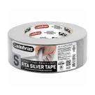 Fita Adesiva Cinza Silver Tape 48mm x 50m Adelbras