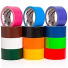 Fita adesiva Craftzilla Rainbow colorida 15 jardas x 5 cm, pacote com 12