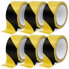 Fita adesiva de segurança Oleitodh Hazard Warning, 5 cm x 33 m, pacote com 6