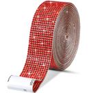 Fita adesiva de strass Zonon Red 2 mm 2,7 cm x 2,7 m