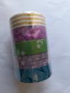 Fita adesiva decorativa com glitter colors com 5 pecas 1,5cmx2,7m