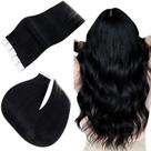 Fita adesiva em extensões de cabelo Easyouth Human Hair Jet Black 18cm