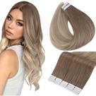 Fita adesiva em extensões de cabelo Full Shine Ombre 45cm 20 peças