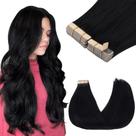 Fita adesiva em extensões de cabelo GOO GOO 1 Jet Black 20 polegadas 100g 40 unidades