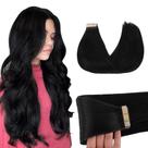 Fita adesiva em extensões de cabelo GOO GOO 1 Jet Black 22 polegadas 50 g 20 unidades