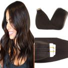 Fita adesiva em extensões de cabelo GOO GOO 1B Natural Black 50g 22cm 20 unidades