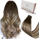 Fita adesiva em extensões de cabelo Hetto Brown Balayage Light Brown