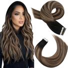 Fita adesiva em extensões de cabelo Moresoo Ombre Human Hair 18" 1B /4/14