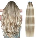 Fita adesiva em extensões de cabelo SUYYA Ash Blonde 40g 20pcs 40cm