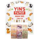 Fita adesiva estampada Washi Tape Pets 3 rolos