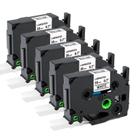 Fita adesiva MarkDomain TZe241 18 mm x 8 m branca, pacote com 5