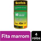 Fita Adesiva Marrom Pacote 4 Rolos 3M SCOTCH 45MM X 45M