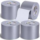 Fita adesiva Oleitodh Silver 4 polegadas e 220 m, pacote com 4 unidades, Heavy Duty Fita adesiva Oleitodh Silver 4 polegadas e 220 m, pacote com 4 unidades, Heavy Duty