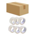 Fita Adesiva Transparente 45 X 100M com Adesivo Acrílico à Base D'ÁGUA Kit com 5 Rolos para Caixas