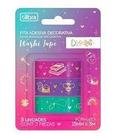 Fita Adesiva Washi Tape Doodles Blister com 3