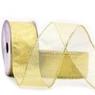 Fita Aramada Metalizada Dourado 38mm - 10 Metros