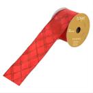 Fita Aramada Natalina Veludo Vermelho Glitter Decorativo 9m Guirlanda Presente Árvore Enfeite