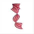Fita Aramada Xadrez Vermelho Branco Plissada 2.7M X 7,5 CM