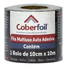 Fita Autocolante Manta Asfáltica 10cm x 10mts Cobertura Calhas Tapa Furos Vedação Telhado Telhas Rufos Contra Goteiras Umidade Residencial Industrial