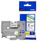 Fita Brother TZE-211 6mm Preto/Branco