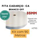 Fita Cadarço Ca Alça Segunda Linha Manchas -Leia a Descrição -0 Bolsas Mochilas Costura 35mm Branco Off 42675