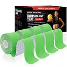 Fita cinesiológica EVERLIT, pacote com 4 tiras pré-cortadas de 25 cm