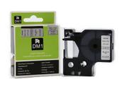 Fita Compatível Dymo D1 43622 Prata Fosca Letra Preta 6mm
