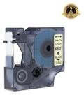 Fita Compatível Dymo D1 43623 Dourada Letra Preta 6mm