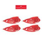 Fita Corretiva FABER CASTELL 4MM x 10M Escolar Kit Com 4und